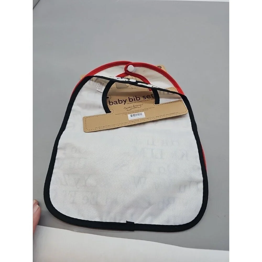 NEW Sugarbooger Mini Bib Gift Set of 2 Vintage‎ Alphabet New
